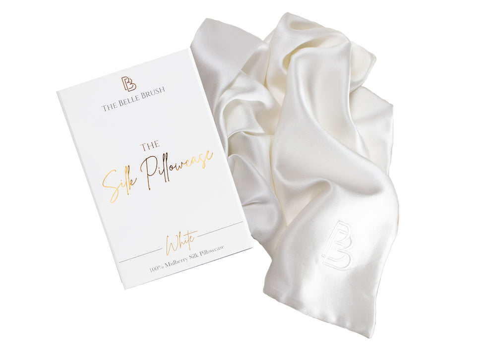 
            
                Load image into Gallery viewer, The Silk Pillowcase - White - Belle Hair Extensions
            
        
